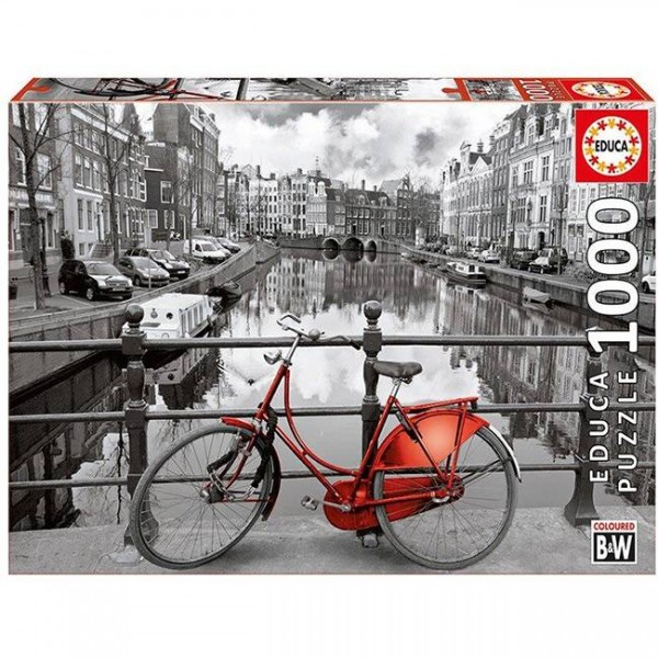 Amsterdam, Rower nad kanałem - Sklep Art Puzzle